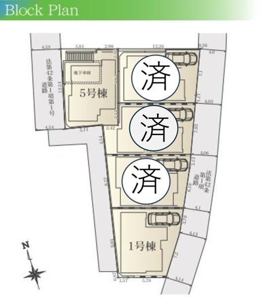 横浜市神奈川区西寺尾３丁目の新築一戸建の区画図|住環境良好の立地！