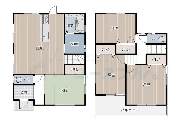 【間取り】 | 専有面積:93.96平米　間取り:4LDK！