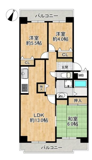 【間取り】 | 西舞子パークホームズ4号棟