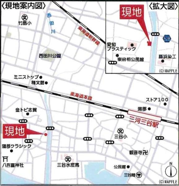 蒲郡市竹島町第4　全2棟・2号棟のその他|交通アクセス図です。