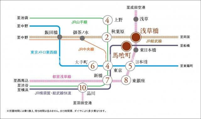 プラウドフラット浅草橋Ⅱ【おとり物件なし】#学生・社会人にオススメ！初期費用分割払いOK！のその他|路線図