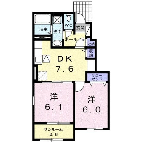 アレーズ　Ｃの間取り