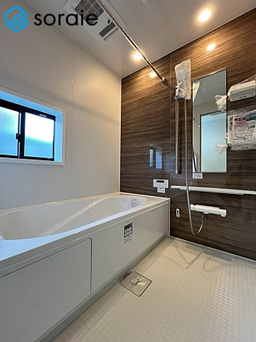川越市霞ケ関北14期全1棟　新築戸建　グラファーレの浴室|2026.8.21撮影