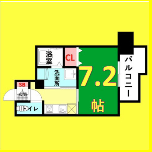 リバーコート砂田橋I　名古屋市賃貸　仲介手数料無料の間取り