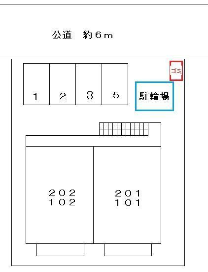 グリーンルーフの区画図| 