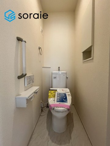 川越市今福　全1棟　新築戸建のトイレ|4/26　撮影