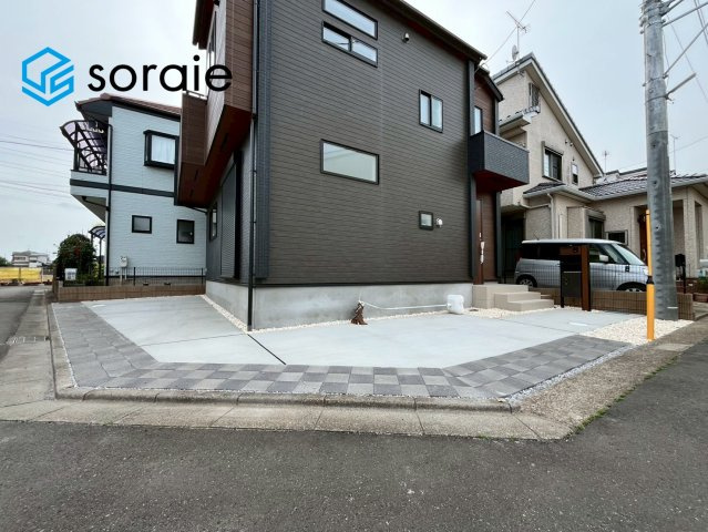 川越市今福　全1棟　新築戸建の駐車場|4/26　撮影