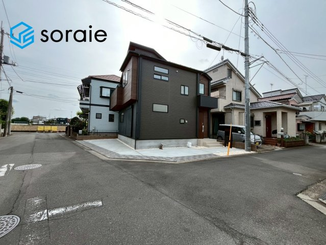 川越市今福　全1棟　新築戸建の前面道路含む現地写真|4/26　撮影