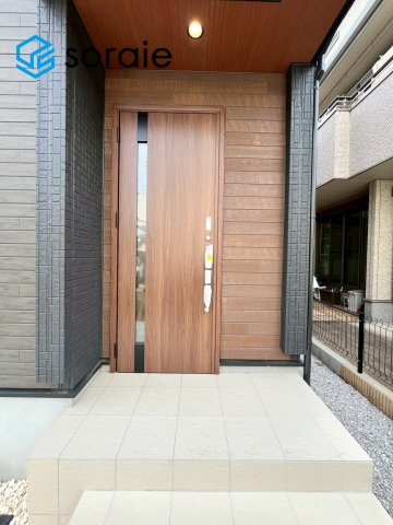 川越市今福　全1棟　新築戸建の玄関|4/26　撮影