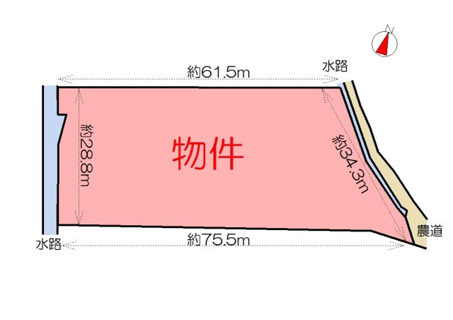 丹波市春日町下三井庄の売地の区画図