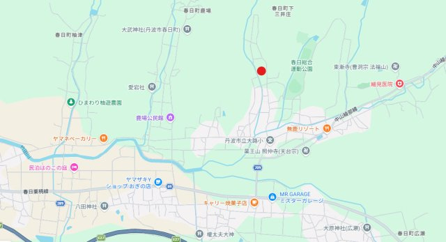 丹波市春日町下三井庄の売地の土地図