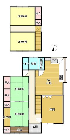 久保田町三丁目　中古戸建の間取り|間取りと現況に差異がある場合は、現況を優先とします。