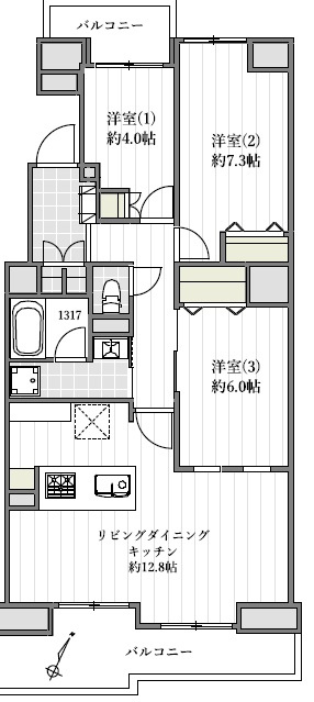 【間取り】の画像