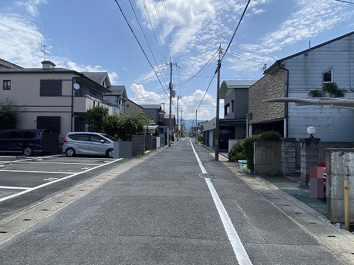 上賀茂薮田町 土地の前面道路含む現地写真