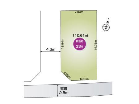 【区画図】 | 北本市深井1丁目　新築戸建　全1棟　1号棟