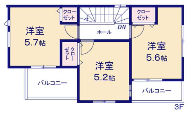 【仲介手数料無料】所沢市南住吉１期全２棟２号棟　所沢市の新築なら西武ハウジングの間取り