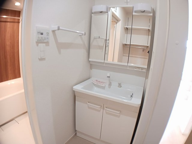 プラシードの洗面所|広い洗面スペース