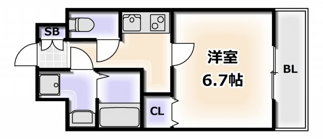 【間取り】 | S-RESIDENCE難波VIALE（エスレジデンス難波ヴィアーレ）