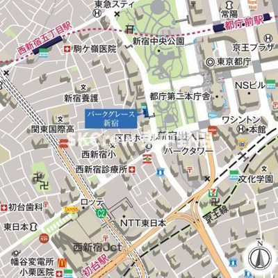 【地図】 | パークグレース新宿