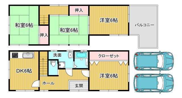 【間取り】 | 有野町唐櫃貸家