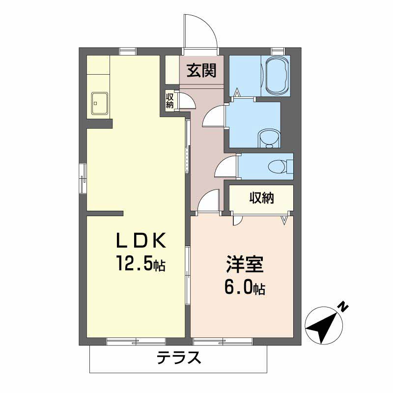 ハイム穴師の里 Aの間取り