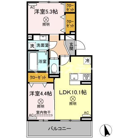 【間取り】 | カーサ八代