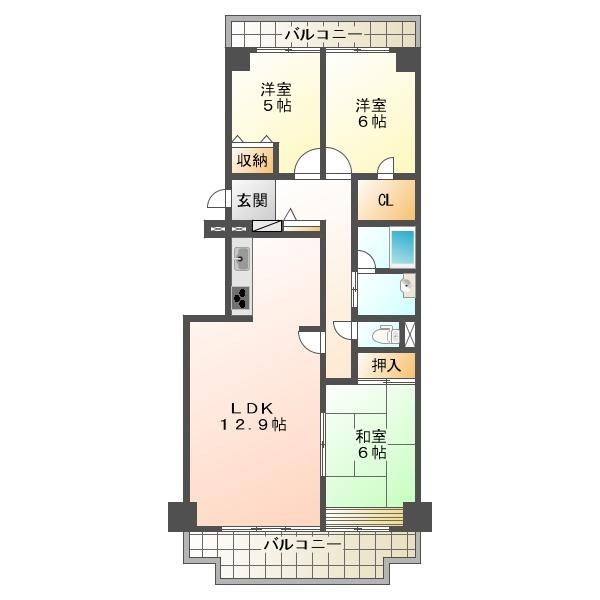 ダイアパレス名谷の間取り