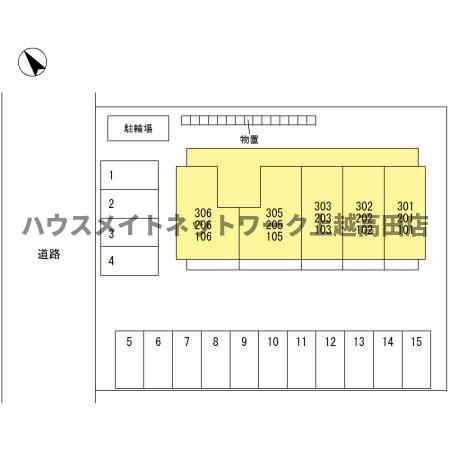 エル・スリー石橋の区画図|配置図