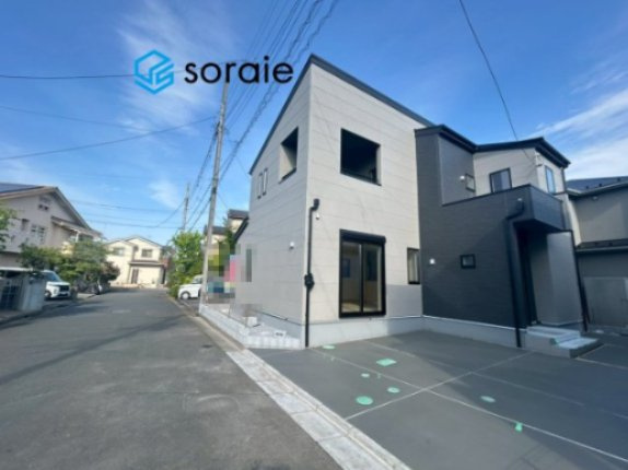 入間市野田第4期全2棟　新築所建　リーブルガーデンの前面道路含む現地写真|令和8年4月27日撮影。