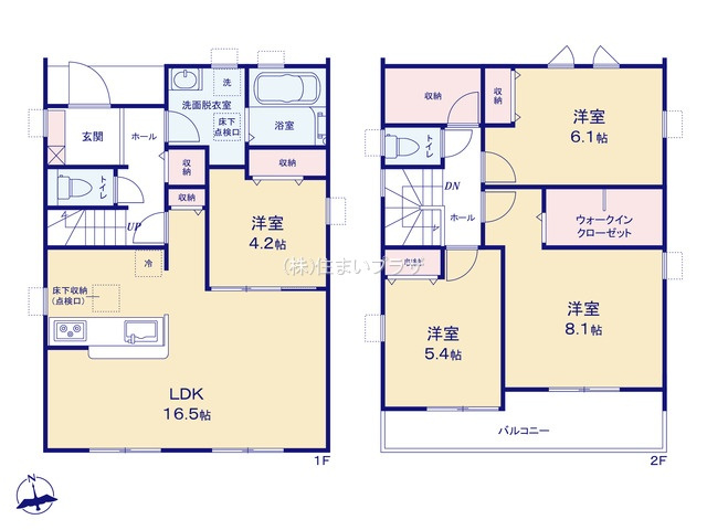仲介手数料無料）一宮市萩原町第二　２号棟の間取り