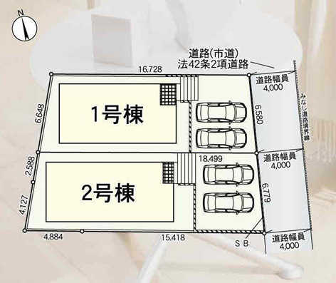 CRADLE GARDEN　小倉北区高坊第3の区画図|1号棟です