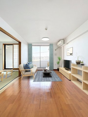 【居間・リビング】 | ナイスアーバン二子多摩川 | ※バーチャル家具を配置したお部屋の写真です。