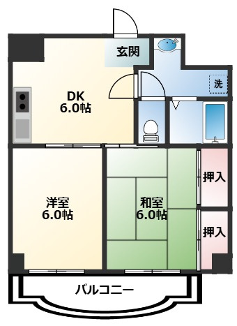 グリーンハイム是政の間取り