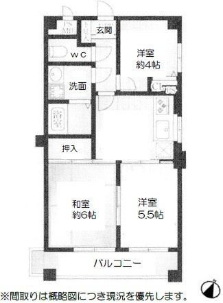 朝日プラザ帝塚山東の間取り