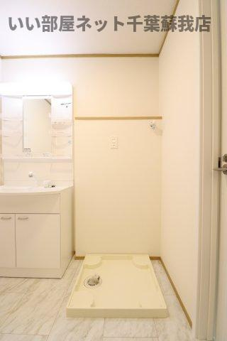 さくらハウスの洗面所|室内洗濯機置き場♪