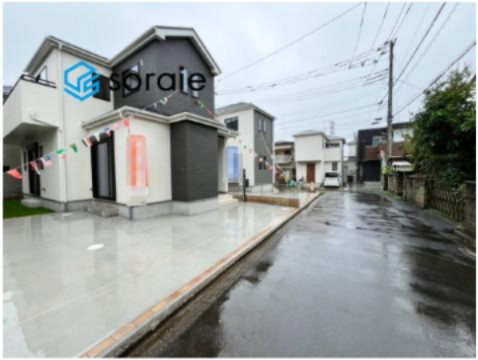 川越市中台元町全5棟　新築戸建　ハートフルタウンの前面道路含む現地写真|9/7　撮影