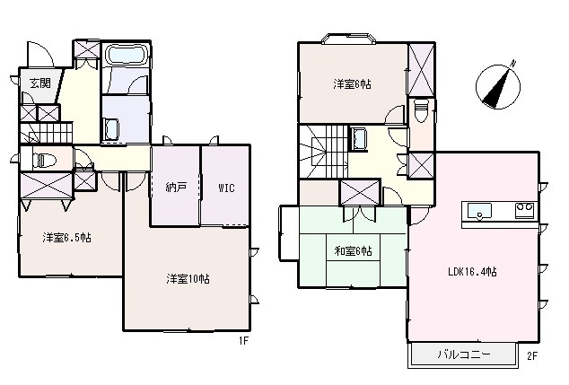 S1777H　６丁目（鍋田）中古住宅の間取り