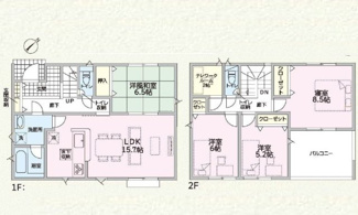 【間取り】 | 東広島市八本松飯田4丁目（全4区画）No2 | 全居室5.2帖以上の広さを確保した4LDKの間取りです。15.7帖のLDKに隣接する洋和室を合わせれば、22帖超の開放的な空間として利用可能。2帖の独立テレワークルームがあり、在宅勤務にも適しています
