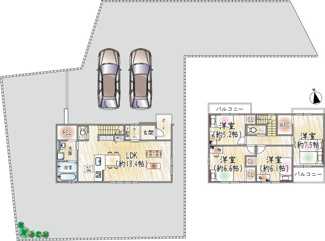【間取り】 | 花屋敷つつじガ丘 | 2号棟
