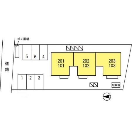 アネックス将軍野202の区画図