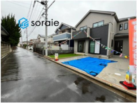 川越市中台元町全5棟　新築戸建　ハートフルタウンの前面道路含む現地写真|9/7　撮影