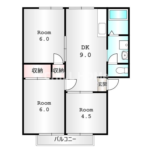 ハイツウィンディアAの間取り|当社、チルホームのHPもご覧ください(^^)/物件情報多数♪