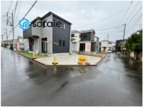 川越市中台元町全5棟　新築戸建　ハートフルタウンの前面道路含む現地写真|9/7　撮影