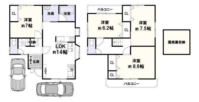 鮎川１丁目の間取り