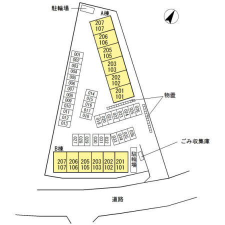 アヴァンティＢ101の区画図