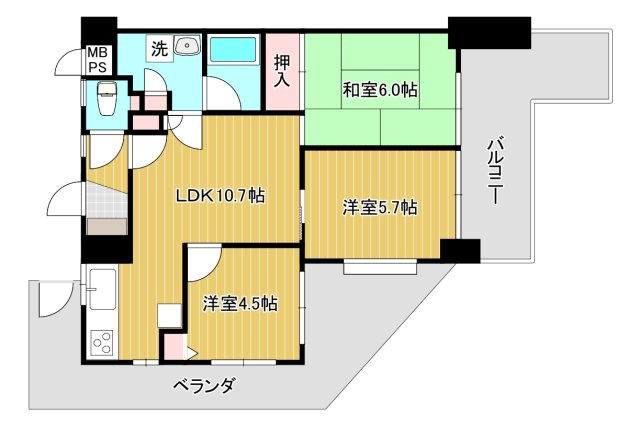 ピアコート戸塚参番館の間取り