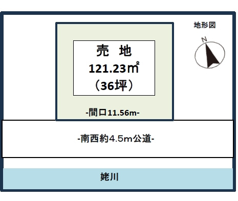 売地　上溝の土地図