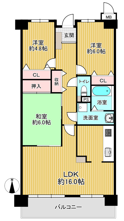 ファミール日進一番館の間取り
