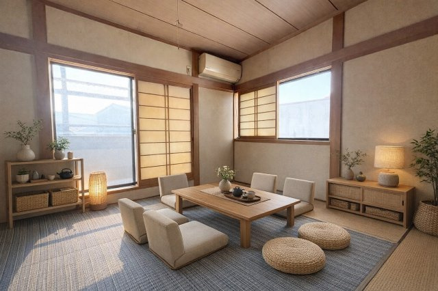 横大路六反畑の和室|【和室】
全居室6帖以上で各部屋ゆったりお過ごしいただけます。
※本画像の家具・インテリアはCG合成です。実際とは異なります。
