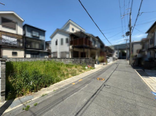【価格改定】京都府乙訓郡大山崎町字大山崎小字鏡田の前面道路含む現地写真|お車の駐車も安心です！
